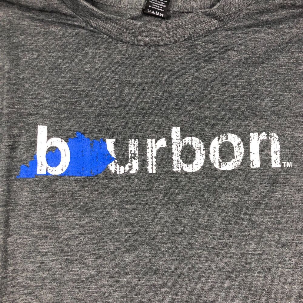 My State Threads BOURBON Tshirt Unisex Gray Size XL Kentucky